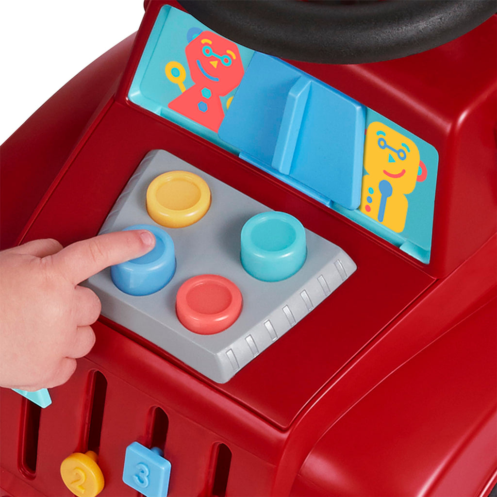 Radio Flyer Tinker Truck With Lights & Sounds, Toddler Ride On Toy, For Ages 1-3, Red