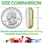 XPRS Nutra Size 00 Empty Capsules - 1000 Clear Count Empty Vegan Capsules - Vegetarian Empty Pills - DIY Vegetable Capsule Filling- Veggie Pill Caps
