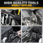 96-Piece 3/8" Drive Impact Socket Set, SAE(5/16 to 3/4-Inch) & Metric(8-22mm), Standard & Deep Sockets, Ratchet Handle, Bit Set, Universal Joint, Extension Bar, Adapters, Spark Plug Sockets