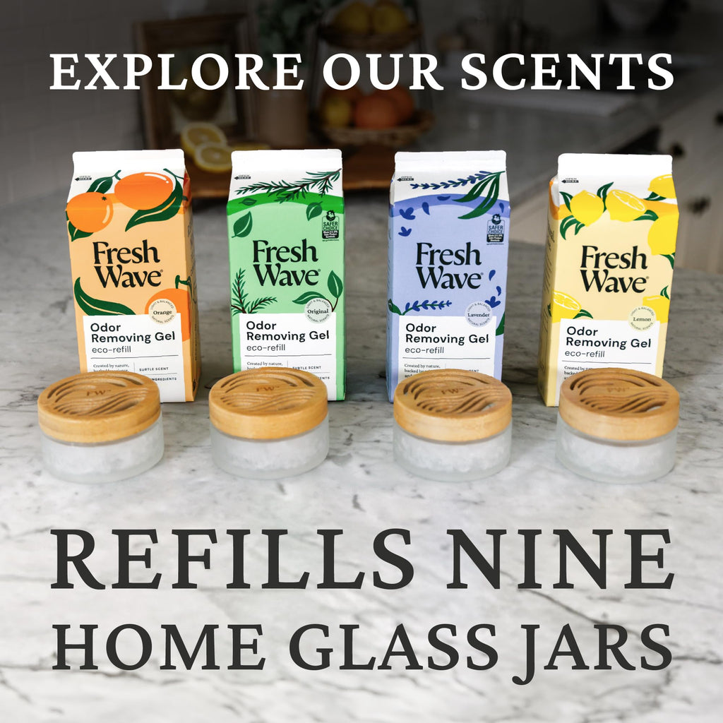 Fresh Wave Original Scent Odor Removing Gel Refill, 63 oz. | Safer Odor Absorbers for Home, Cooking, Trash, & Pets Areas | Natural Plant-Based Odor Eliminator