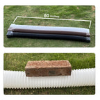 2 Pack Flexible Rain Gutter Downspout Extensions,Drain Downspout Extender,Gutter Extension Flexible,Down Spout Drain Extension Pipes,Extendable from 21 to 60 Inches (White)