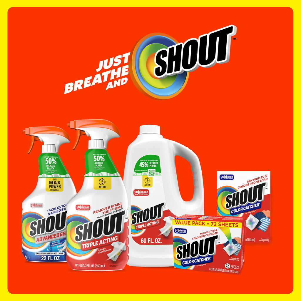 Shout Color Catcher Dye-Trapping Laundry Sheets, 72 Count, (2-Pack)
