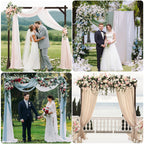 Fomcet Wooden Wedding Arch Frame Square Wood Arch Backdrop Stand 7.2ft