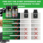 AyBet Sea Moss & Himalayan Shilajit Supplement Combo–Herbal Formula with Black Seed Oil, Ashwagandha, Rhodiola, Turmeric, Ginger – Mineral, Antioxidant Support–Organic, Halal, Vegan Capsules–240 Count