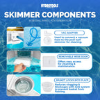 SWIMLINE HYDROTOOLS Standard Wide Mouth Above Ground Pool Skimmer Kit | ALREADY ASSEMBLED | ABS Construction | Pool Skimmer | Wide Mouth | Snap-In & Removable Weir | Above Ground Pool Skimmer