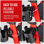 Clip-On Cup and Phone Holder – Exclusively Designed to be Compatible with Drive Medical Nitro Rollator Walkers