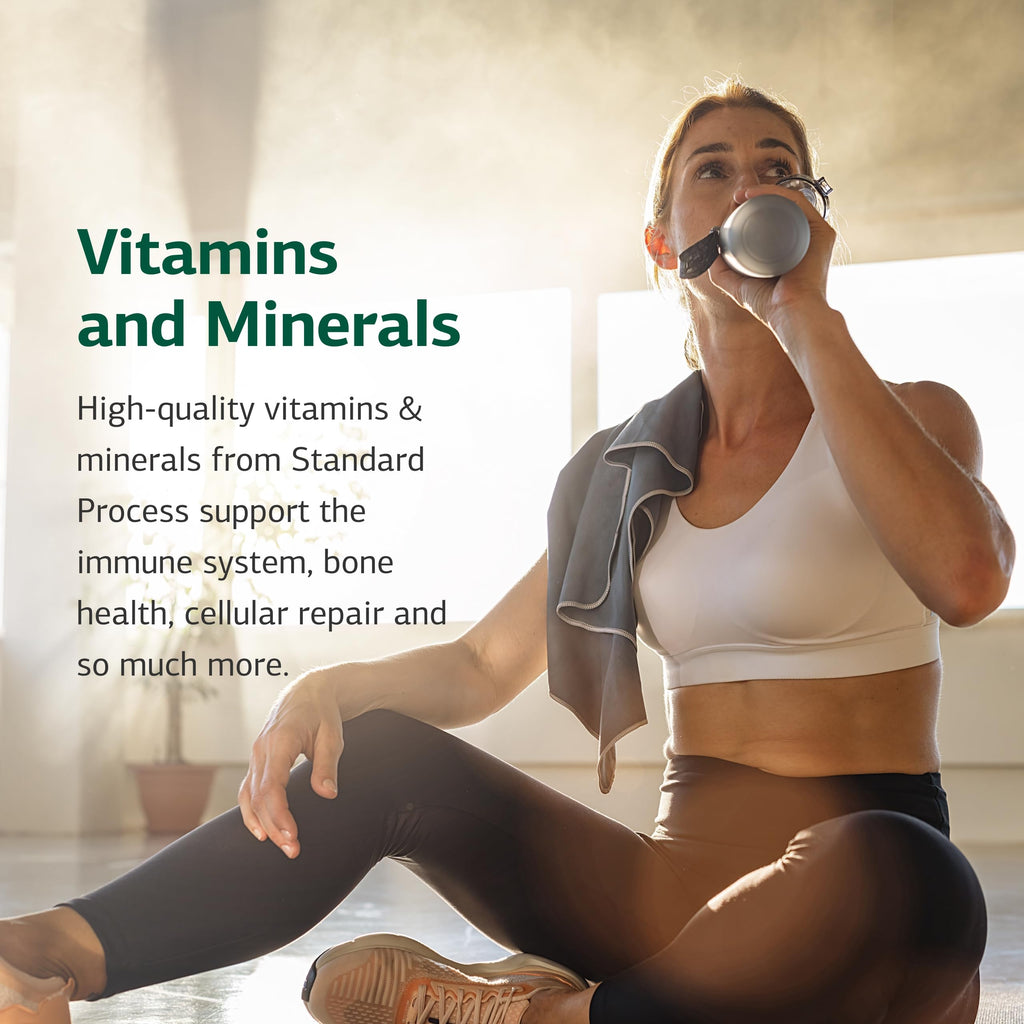 Standard Process Trace Minerals-B12 - Thyroid & Cell Functioning Support with Iodine, Zinc & Copper - Cartilage & Bone Health Aid - Non-Dairy & Non-Soy - 90 Tablets (90 Servings)