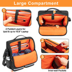 samdew Large Wheelchair Bag to Hang on Back, Wheelchair Accessories Backpack for Adult & Senior, Wheelchair Pouch with Medicine Storage Insulation Pocket & Shoulder Strap, Bag Only