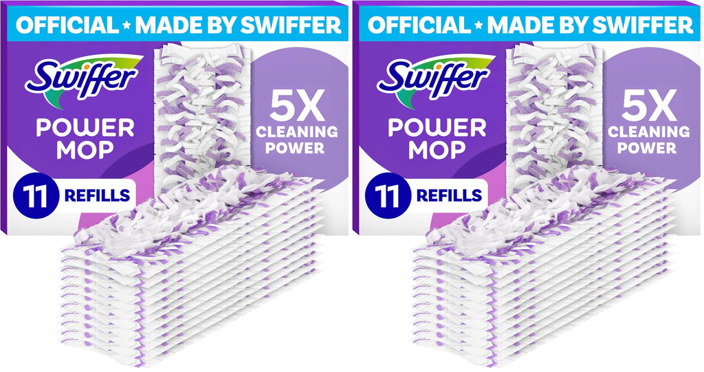Swiffer PowerMop Multi-Surface Mopping Pad Refills,Made by Swiffer,for Floor Cleaning,11 Count (Pack of 2)