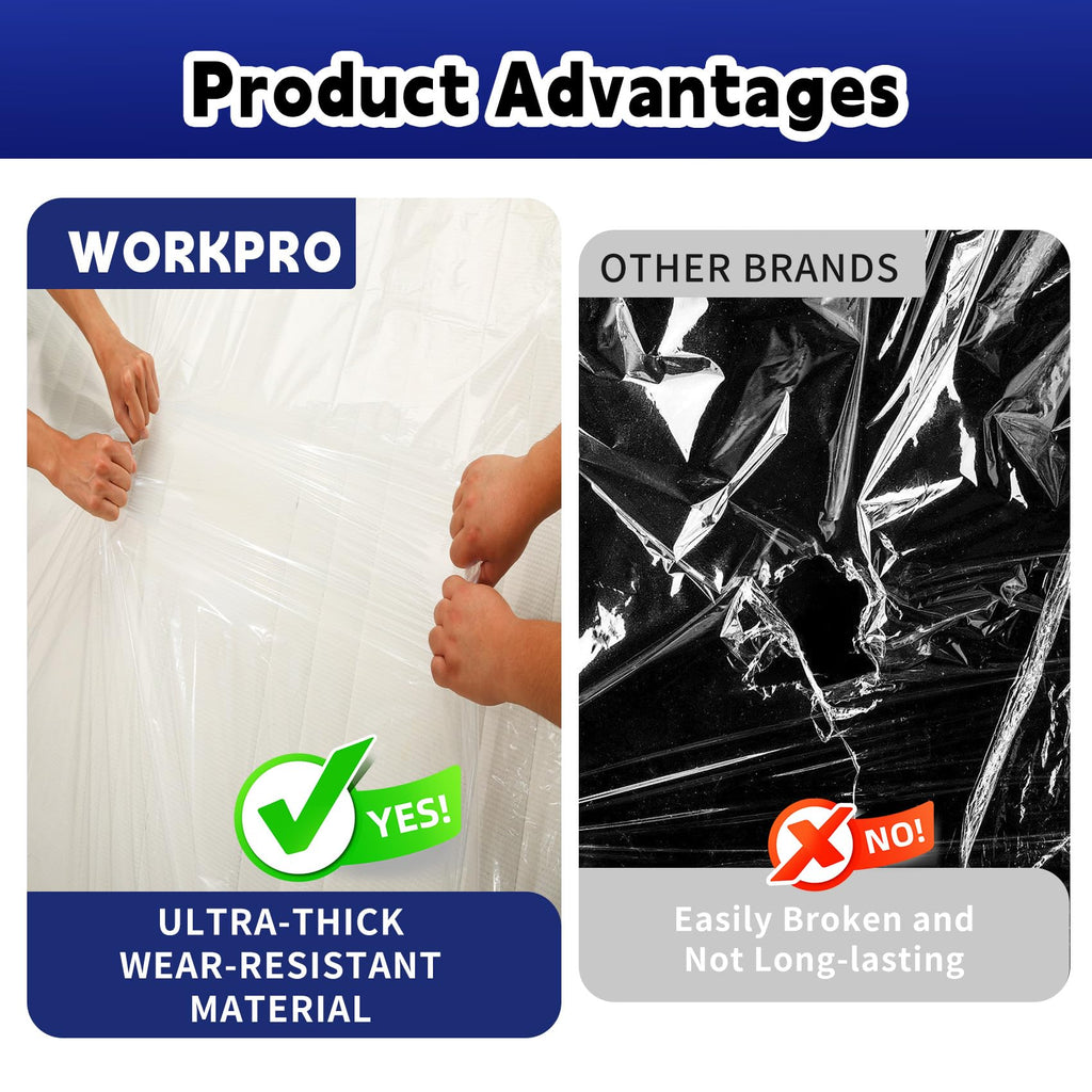 TopSoon Plastic Mattress Bag for Moving and Storage Cover 2PK, 2Mil, King Size Waterproof and Dustproof Mattress Protector, Heavy-Duty Mattress Moving Supplies