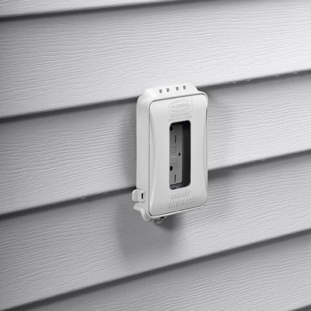 TAYMAC ML500W Single-Gang Mount 16-in-1 Flat Nonmetallic Weatherproof Vertical/Horizontal, 1-Pack, White