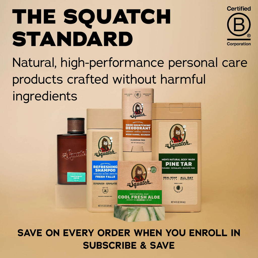Dr. Squatch Natural Men’s Deodorant, Aluminum Free Deodorant Men (2-Pack)