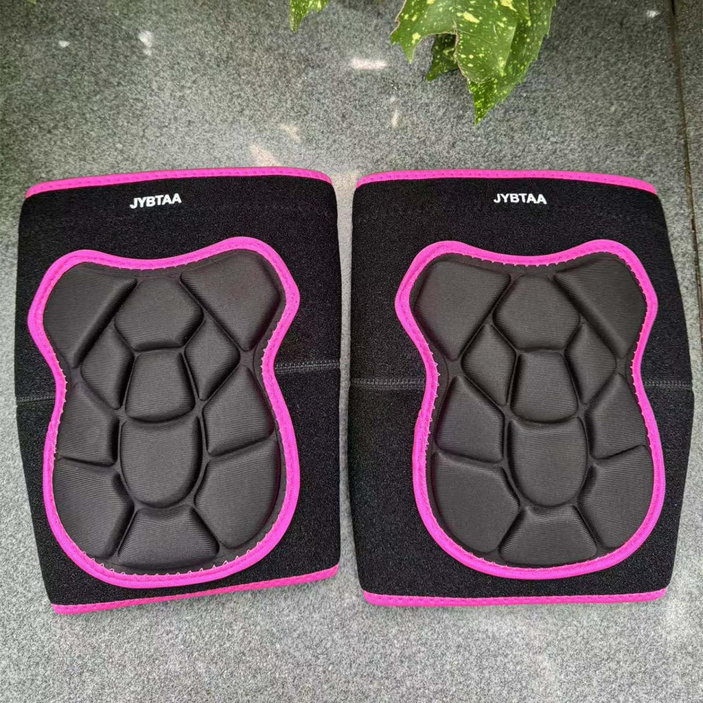 Men/Women Knee Pads with Adjustable Flexible Foam Pad, Rose Red L (1 Pair)