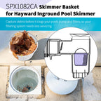 Pulems SPX1082CA Pool Skimmer Basket Replacement for Hayward & Aladdin B-152 Skimmers, Skimmer Basket for Inground Pool Replace SP1083 SP1084 1085 1086 SP1075 Baskets - Upgrade Basket with Handle