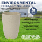 Wrova Wheat Straw Cups 6 PCS Good Alternative to Plastic Reusable Cups 12 oz Unbreakable Drinking Cup Reusable Dishwasher Safe Water Plastic Glasses with 6 Colors