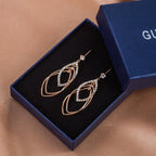 14K Gold 925 Silver Hoop Hypoallergenic Teardrop Dangle Earrings for Women