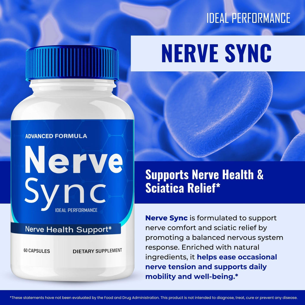 Nerve Sync Capsules, Official Nerve Sync Advanced Nerve Health Supplement Pills - Maximum Strength, All Natural Healthy Circulation & Stable Levels, NerveSync Support Reviews (3 Pack)