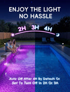 POOLHOUR Solar Pool Lights for Inground Pools Only, Waterproof LED Underwater Submersible Light with Remote & Timer, 10-Color RGB 4-Mode Poolside Solar Lights, 1 Pack