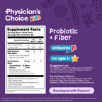 Physician's Choice Kids Probiotic + Prebiotic Fiber Packets (Ages 1+) - Supports Regularity, Occasional Constipation & A Healthy Digestive System - No Allergens or Preservatives - Unflavored - 24 Pack