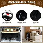 Azaeahom Pet Stroller, 4 Wheels Pet Strolling Cart for Medium/Small Dogs and Cats, Foldable Cat Jogger/Dog Stroller with Cup Holder, Storage Basket, Breathable Mesh, All-Season Pet Carrier, Black