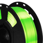Shiny Silk Bright Lime Green PLA 3D Printing Material, 1kg 2.2lbs 1.75mm 3D Plastic Material, Widely Support for FDM 3D Printer, Easy to Print with Extra Sample by BBLIFE