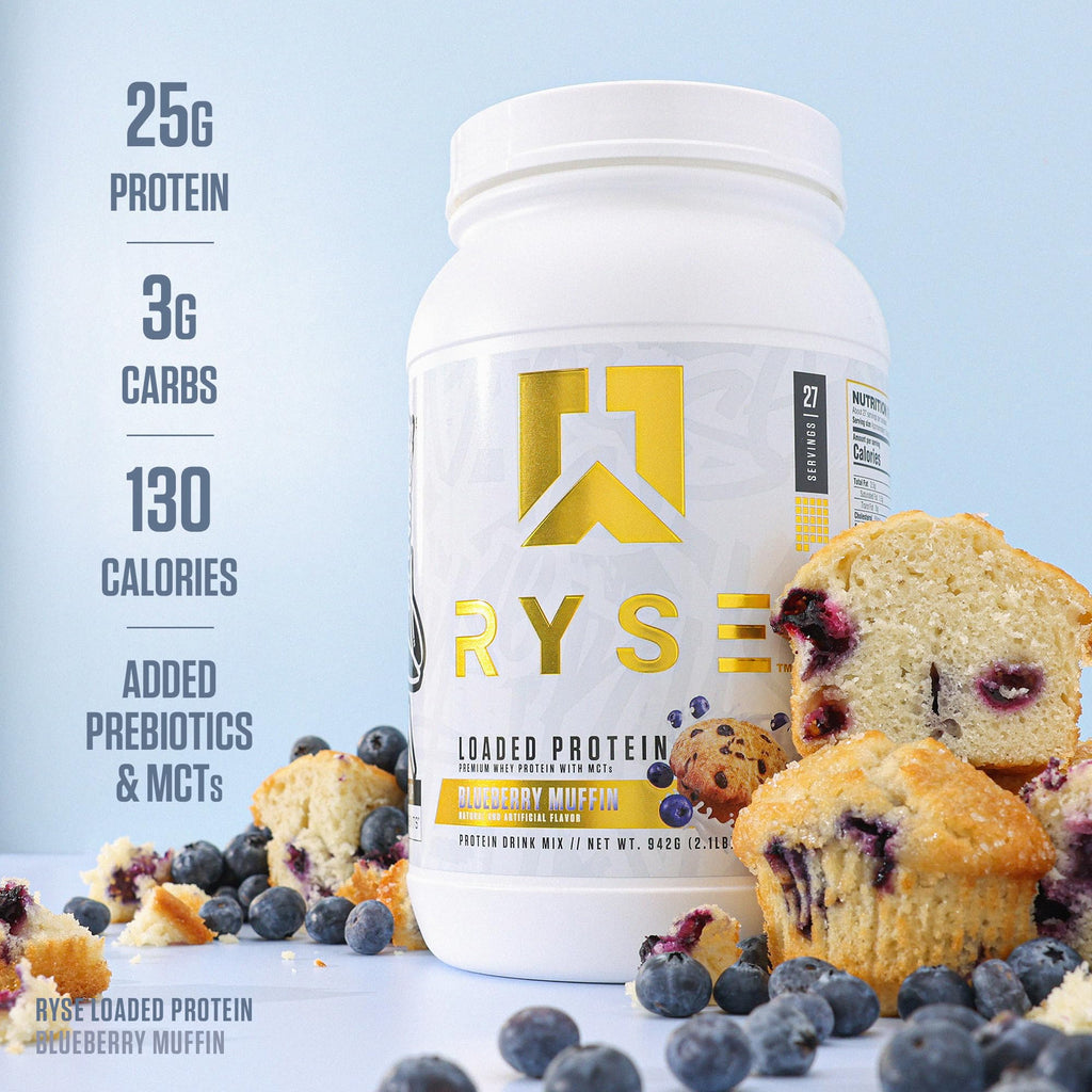 RYSE Loaded Protein Powder - Little Debbie Pumpkin Spice Rolls - 25g Whey Protein Isolate & Concentrate with Prebiotic Fiber & MCTs - Low Carb, Low Sugar, Digestive-Friendly - 27 Servings / 2 lb Tub