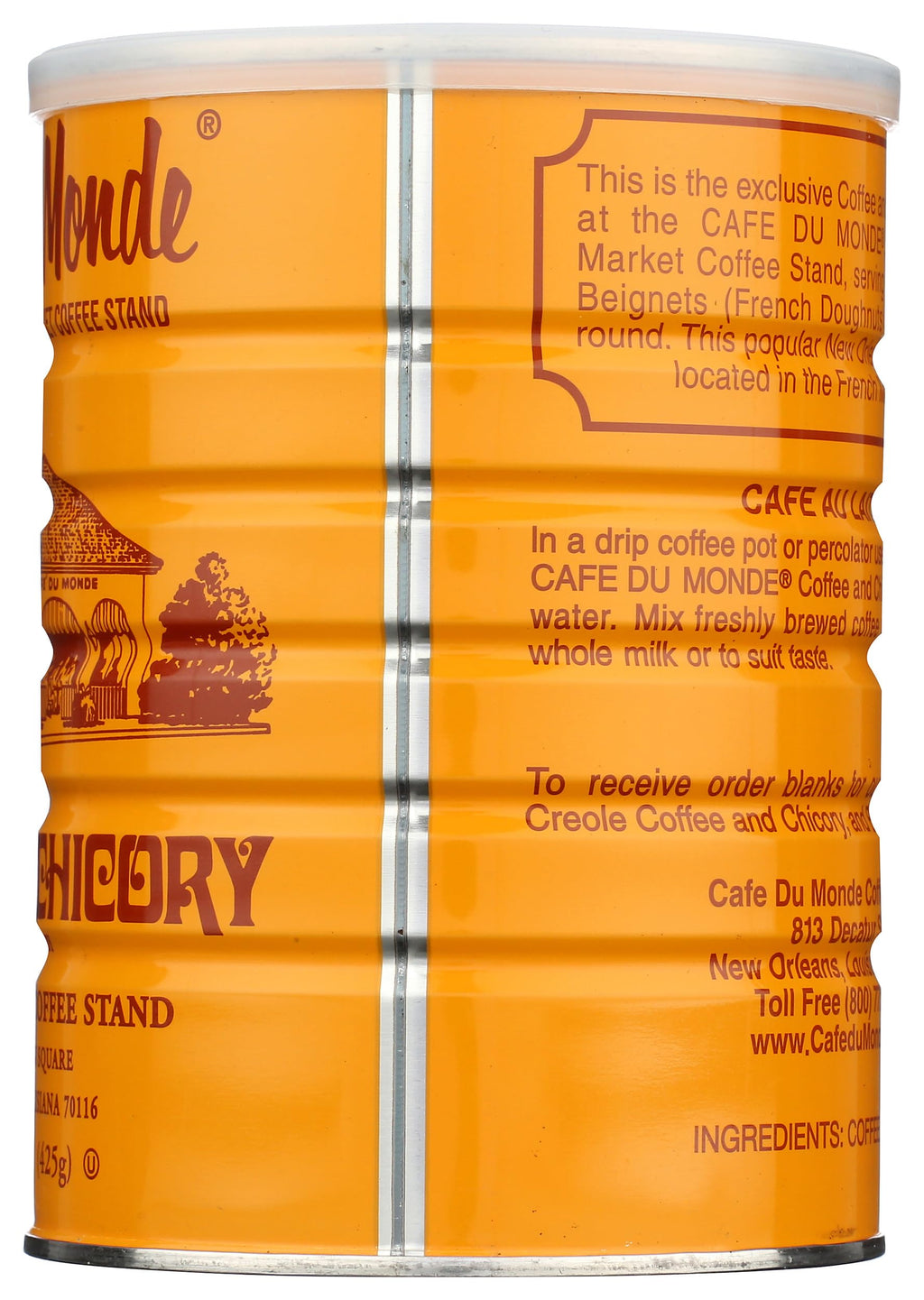Cafe Du Monde Coffee Chicory, 15 Ounce Ground