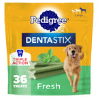 Pedigree Dentastix Large Breed Dental Dog Treats, Fresh, 36 Count