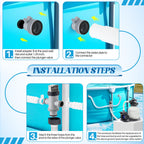 Saillong Dual Split Hose Plunger Valve Pool Part & 2 Hose Conversion Adapter B Kit Compatible with Intex Pool, Shut Off Valve with 1.25" to 1.5" Hose Adapter for Above Ground Pool and Pool Pump