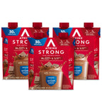 Atkins Strong High Protein Shake, Milk Chocolate, 30g Protein, 7g Prebiotic Fiber, 1g Sugar, GLP-1 Support, Muscle & Gut Health Support Complex, 12 Count