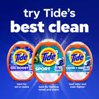 Tide Power Pods Sport Laundry Detergent Pacs, 45 Count, Advanced Sweat + Stain Fighter, laundry soap detergent pacs