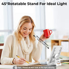 Light Lamp, Portable Full Spectrum LED Light Sunlight Personal Daylight with 3 Adjustable Color＆Stepless Brightness Levels, Timer＆Memory Function for Home Office Winter