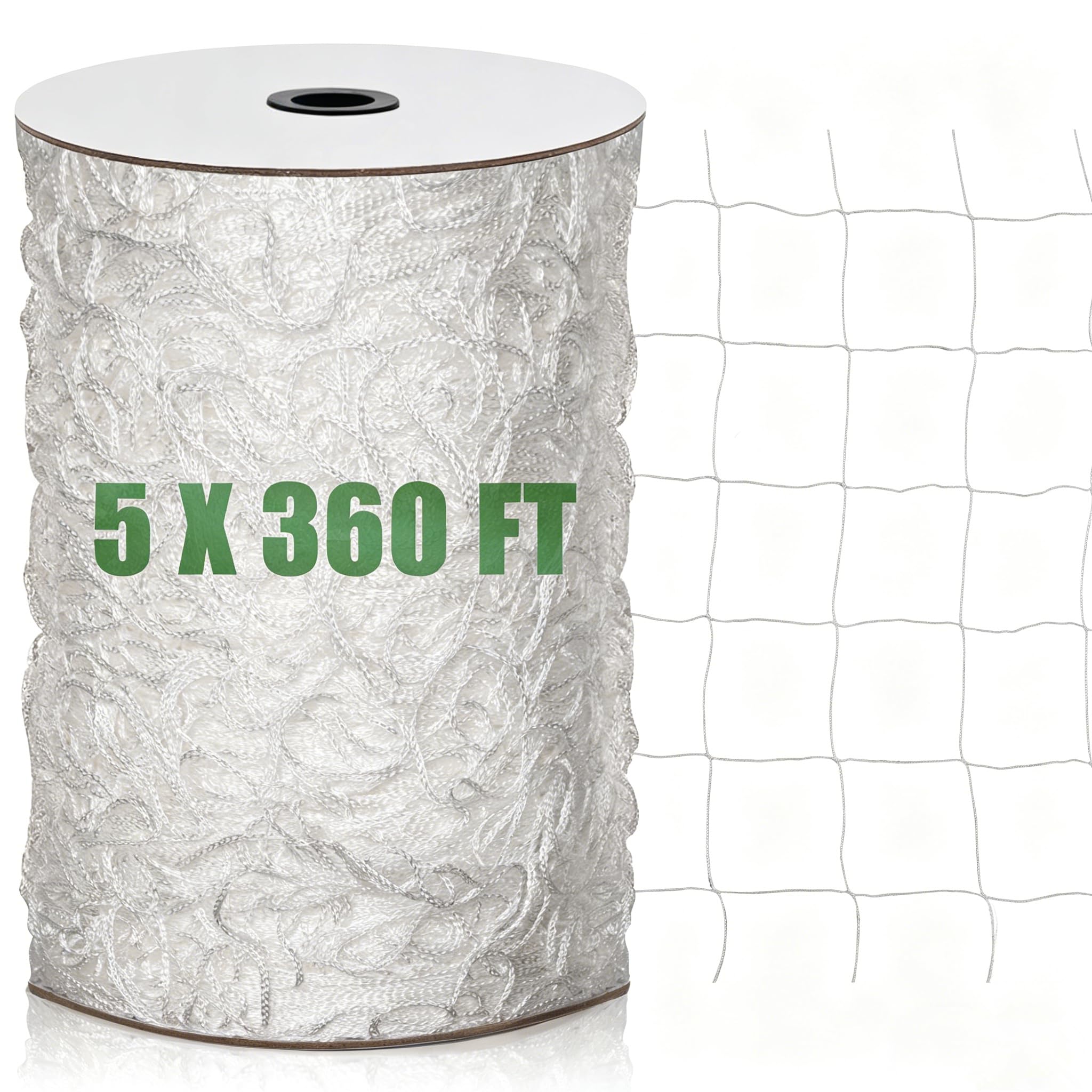 Nylon Trellis Netting Roll 5 x 360 ft, Oltara Heavy Duty Garden Netting with 6 Inch Soft Mesh, Plant Support Mesh for Climbing Plants, Vegetables, Fruits, Cucumbers, Peas, Tomatoes