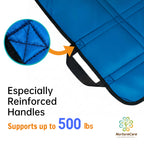 NurtureCare Positioning Bed Pad, Upgraded 3-Layer with 8 Reinforced Handles, Professional Patient Transfer Sliding Sheet for Turning, Lifting & Re-positioning, Hospital or Home Use (48" x 40", Blue)