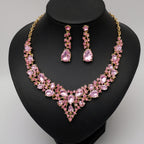 CSY Elegant Crystal Costume Jewelry Sets for Formal Events Gown Accessories