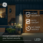 GE LED+ Dusk to Dawn LED Light Bulbs, Security Lights, 60 Watt Replacement, Decorative ST19 Bulbs, Medium Base, Color Select (2 Pack)