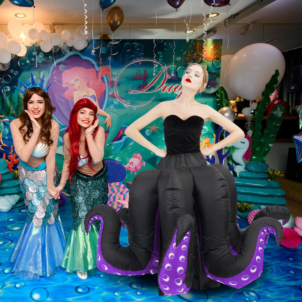 anroog Inflatable Costume Adult Octopus Costume Women Octopus Halloween Blow Up Costumes for Womens Cartoon Cosplay Party