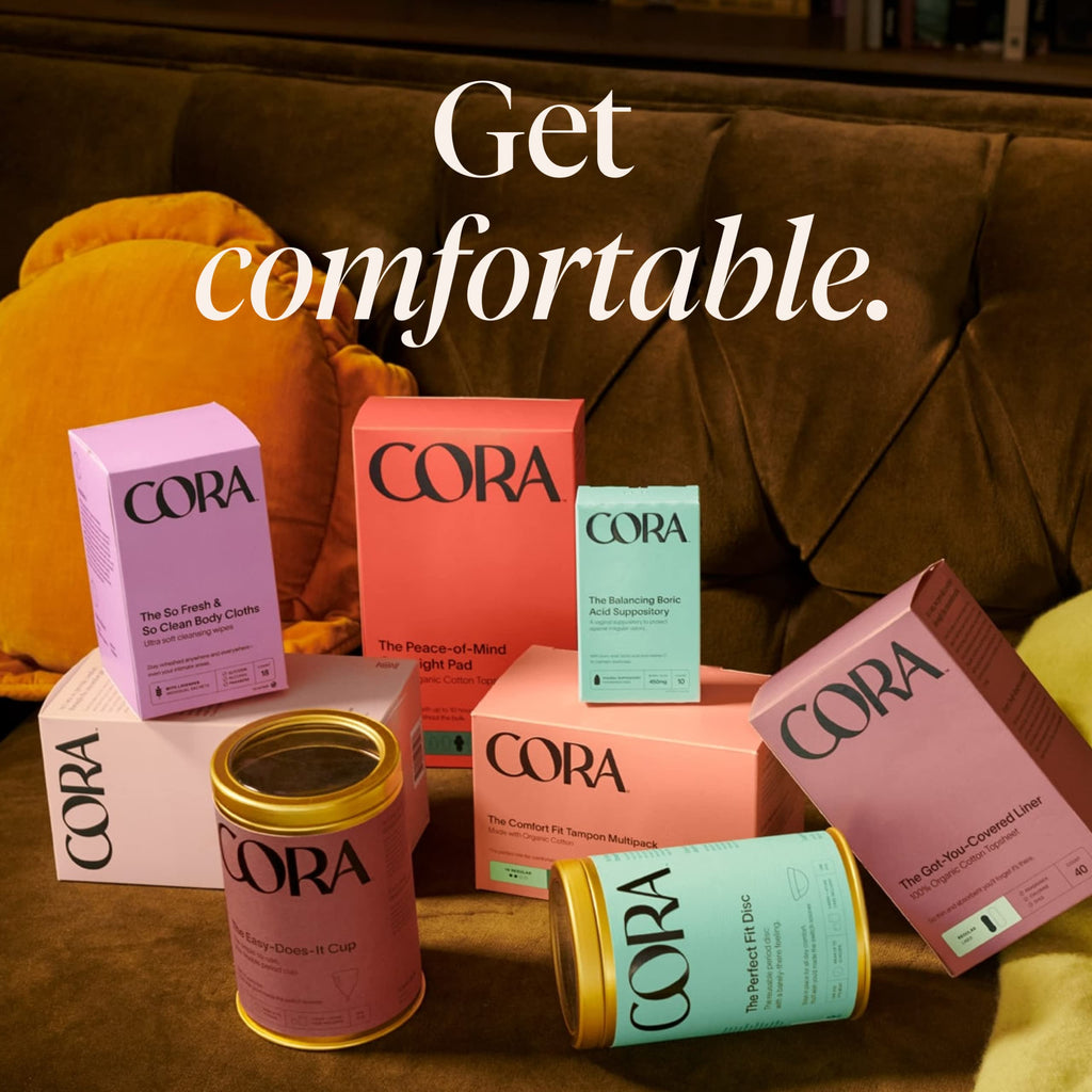 Cora Organic Cotton Non-Applicator Tampons (36 Light Non-Applicator Tampons)