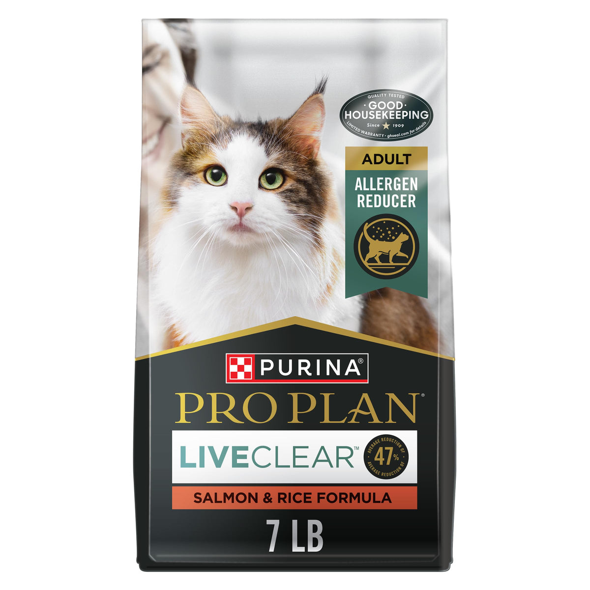 Purina Pro Plan LiveClear Allergen Reducing Dry Cat Food, Salmon, 7 lb