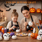 DomeStar 16 PCS White Fake Pumpkins for Decorating, Faux Pumpkins