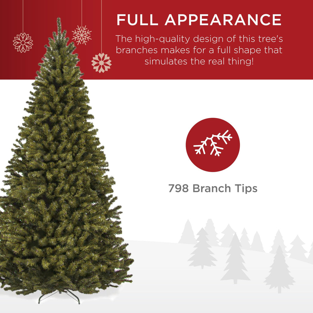 Best Choice Products Artificial Christmas Tree, 6ft Premium Unlit Realistic Spruce Holiday Décor w/Dense Branches, Easy Assembly, Metal Base