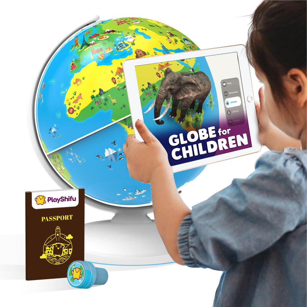 PlayShifu Globe for Children – Orboot Earth: Interactive Kids Globe with 1000+ Facts on Animals, Places & Monuments | Tech-Powered Learning Toy & STEM Gift for Kids Ages 4–10