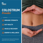 Dr. Tobias Colostrum Powder - Premium Bovine Colostrum Supplement for Immune Support, Gut Health & Muscle Recovery | 3g Per Serving Minimum 30% IgG Unflavored (8 oz 76 Servings)