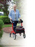 Drive Medical RTL10266BK Nitro Foldable Rollator Walker with Seat, Standard Height, Black