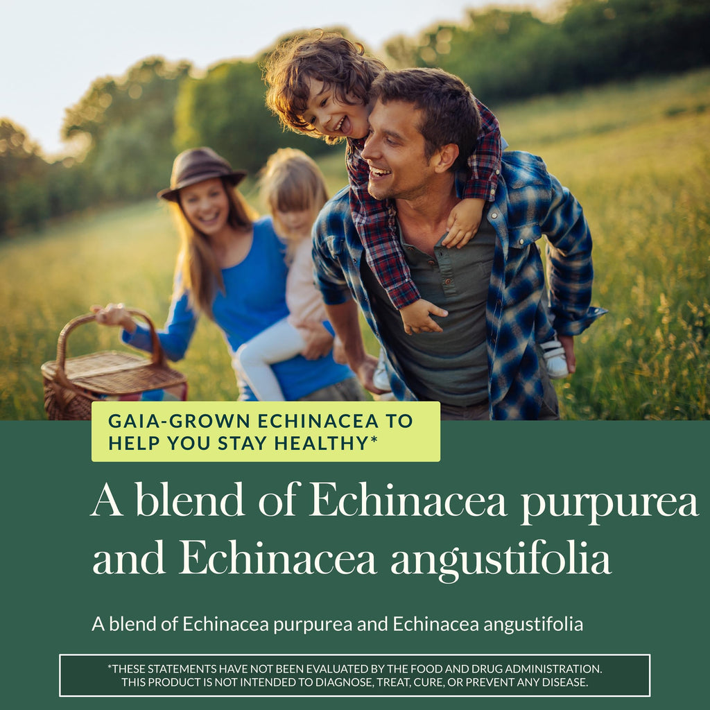 Gaia Herbs Echinacea Supreme - Immune Support Supplement - Echinacea Purpurea & Angustifolia Blend to Support Immune System* - 60 Vegan Liquid Phyto-Caps (30 Servings)