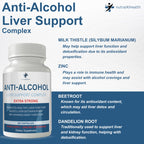 nutra4health Anti Alcohol Craving Supplement, Anti-Alcohol Complex, Anti Drink Support, 60 Capsules to Help Reduce Cravings