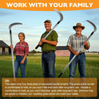 Sickle Garden Tool Set, Long Handle Weeding Sickle Stand Up Weeding Tool