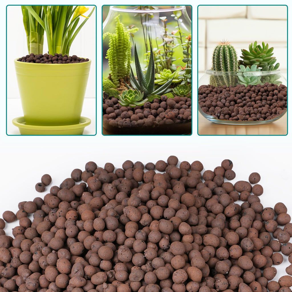 Rahato 10 lbs LECA Clay Pebbles for Plants, 4-16mm Lightweight Clay Balls