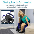 Vive Bariatric Wheelchair for Adults (Supports 400 lbs) - Foldable, Heavy Duty, Manual & Transport Wheel Chair - Portable Senior Drive Travel Scooter for Transfers - Wide 20" Seat