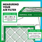 Filterbuy 20x20x4 Air Filter MERV 8 Essential Dust & Allergy Defense (1-Pack), Electrostatic Pleated HVAC AC Furnace Filters Replacement, Made in USA (Actual Size: 19.50 x 19.50 x 3.63)